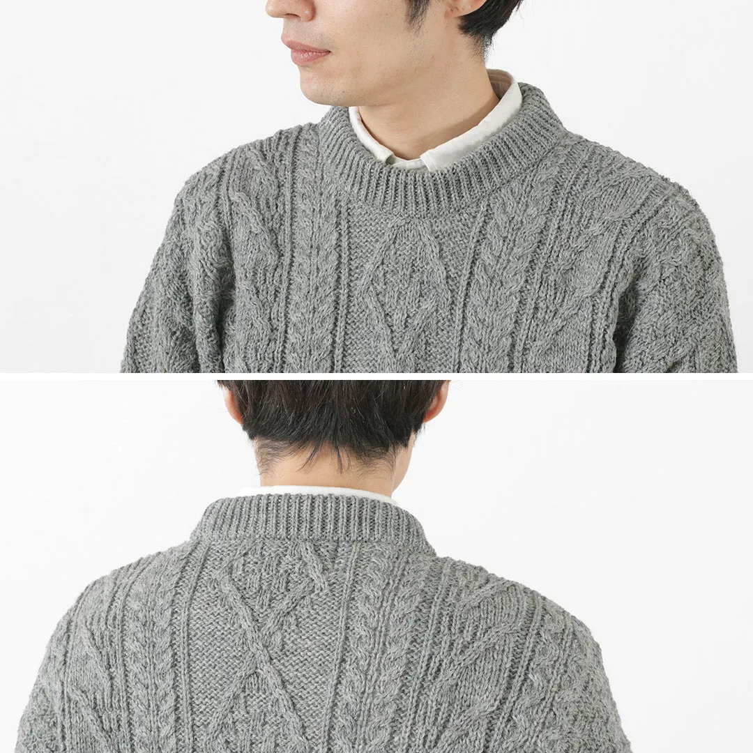 【30％OFF】OLD DERBY KNITWEAR（オールドダービーニットウェア） アラン クループルオーバー