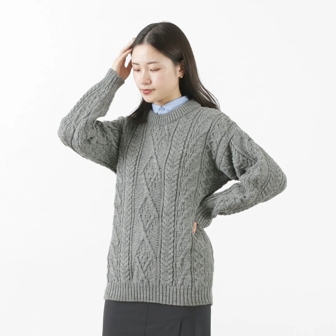 【30％OFF】OLD DERBY KNITWEAR（オールドダービーニットウェア） アラン クループルオーバー