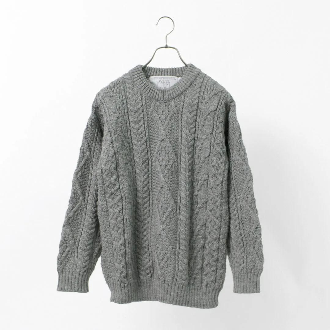 【30％OFF】OLD DERBY KNITWEAR（オールドダービーニットウェア） アラン クループルオーバー