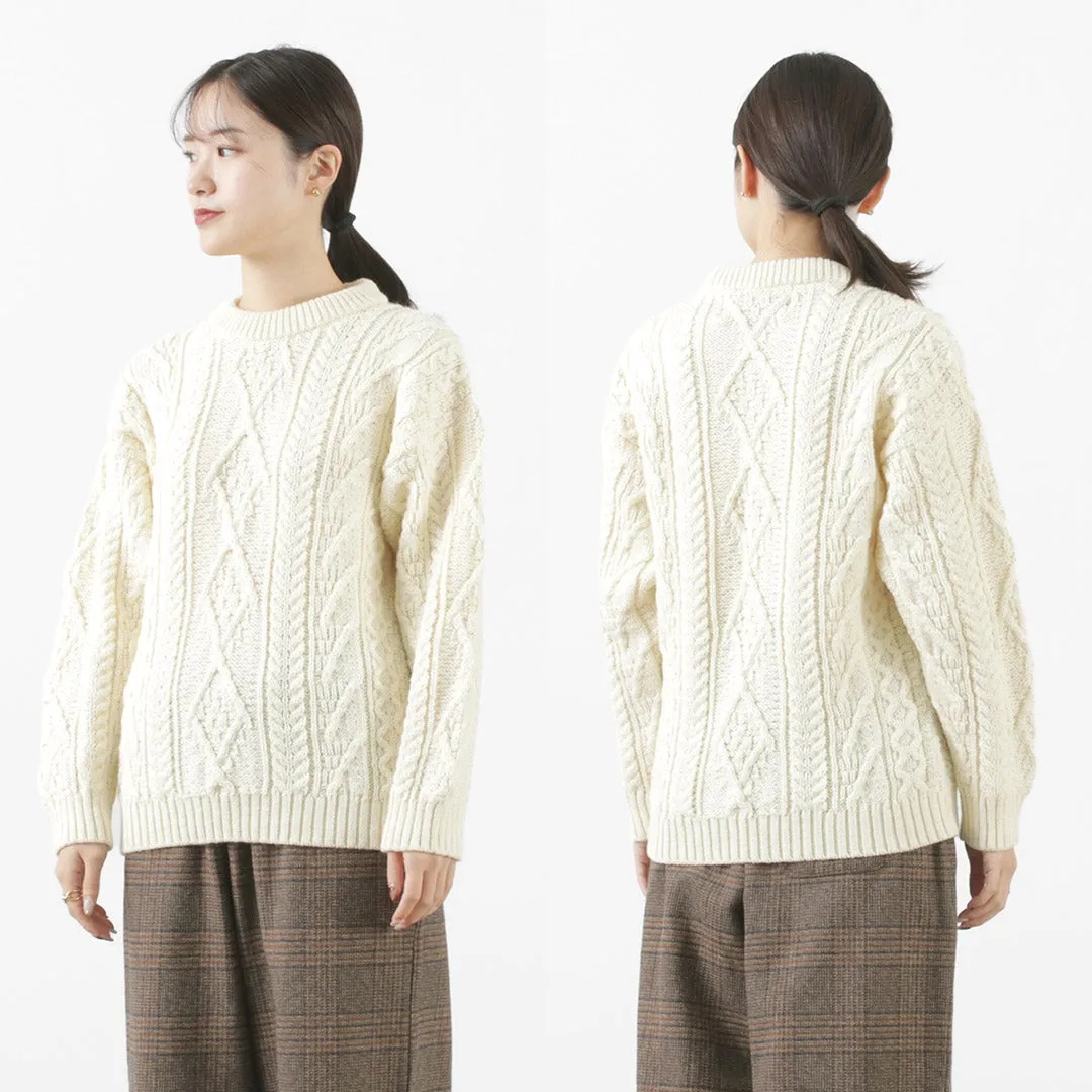 【30％OFF】OLD DERBY KNITWEAR（オールドダービーニットウェア） アラン クループルオーバー
