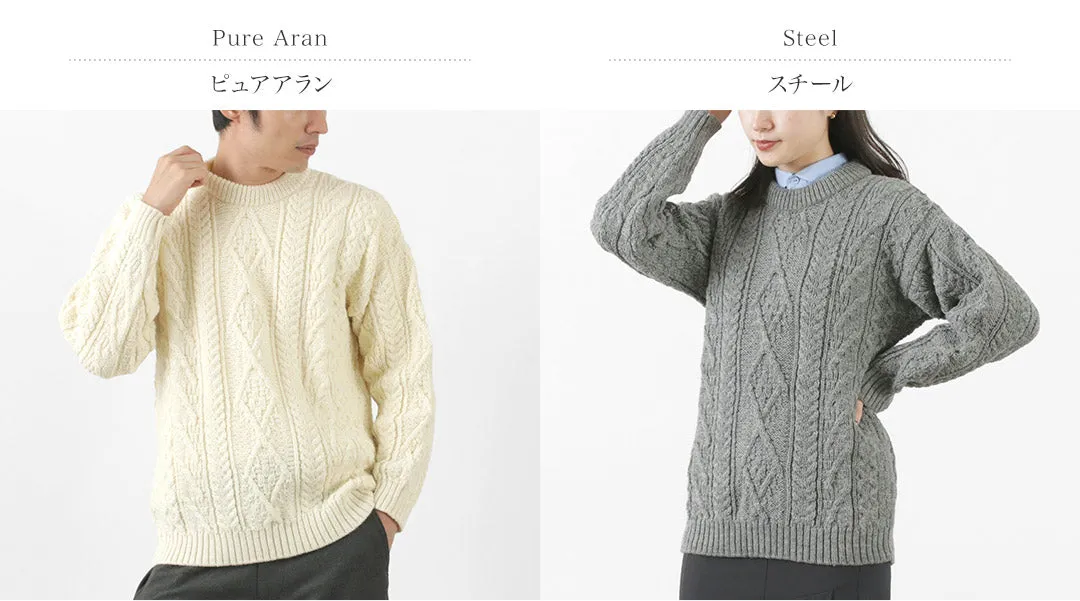 【30％OFF】OLD DERBY KNITWEAR（オールドダービーニットウェア） アラン クループルオーバー