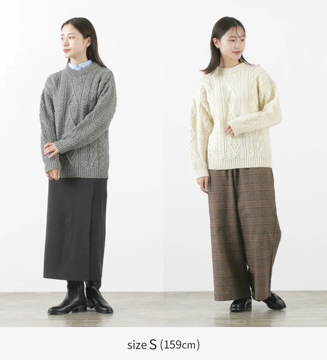 【30％OFF】OLD DERBY KNITWEAR（オールドダービーニットウェア） アラン クループルオーバー