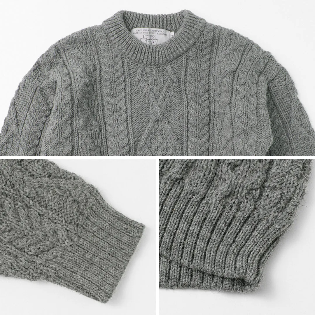 【30％OFF】OLD DERBY KNITWEAR（オールドダービーニットウェア） アラン クループルオーバー