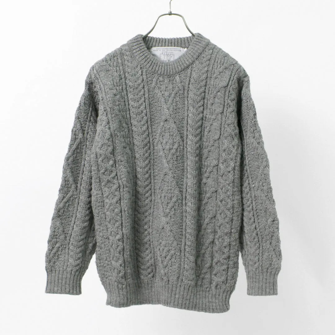 【30％OFF】OLD DERBY KNITWEAR（オールドダービーニットウェア） アラン クループルオーバー
