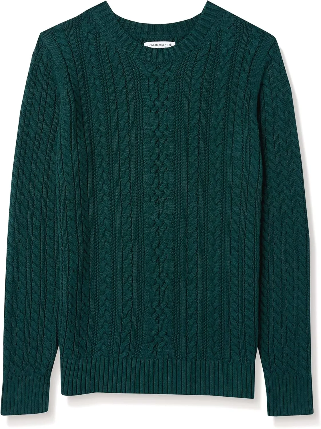Amazon Essentials Women's Soft Fisherman Cable Long-Sleeve Crewneck Sweater (Available in Plus Size)