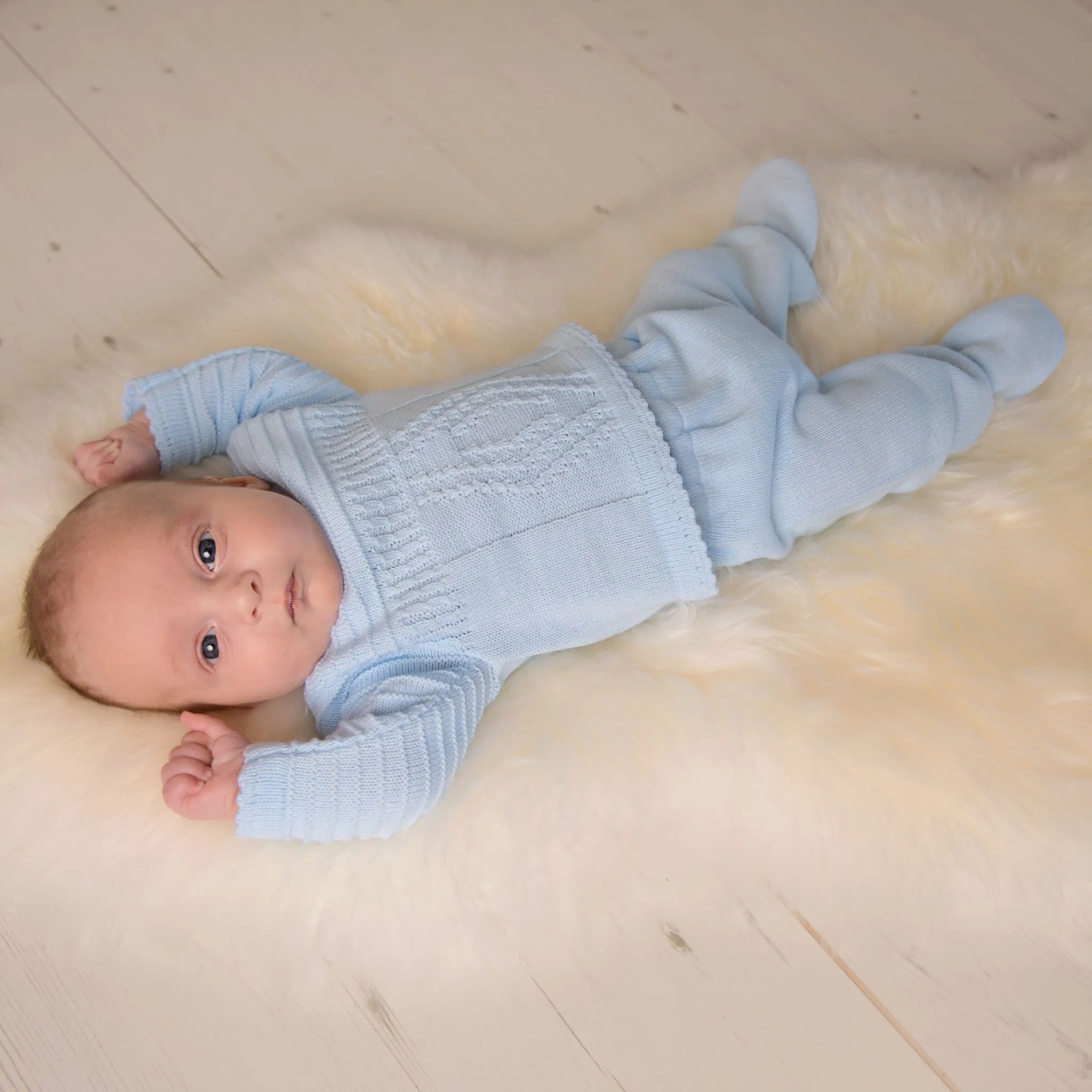 Baby Boys  Knitted Two Piece Outfit - Blue