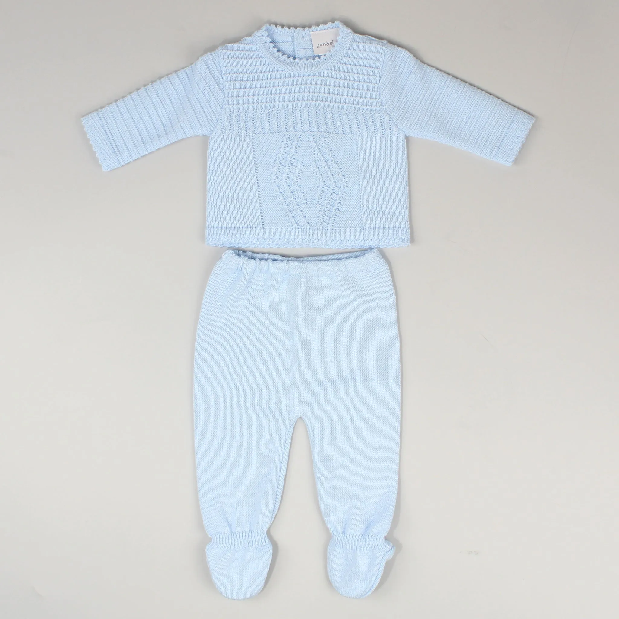 Baby Boys  Knitted Two Piece Outfit - Blue