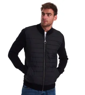 Barbour Carn Baffle Zip-Thru Sweater  Black