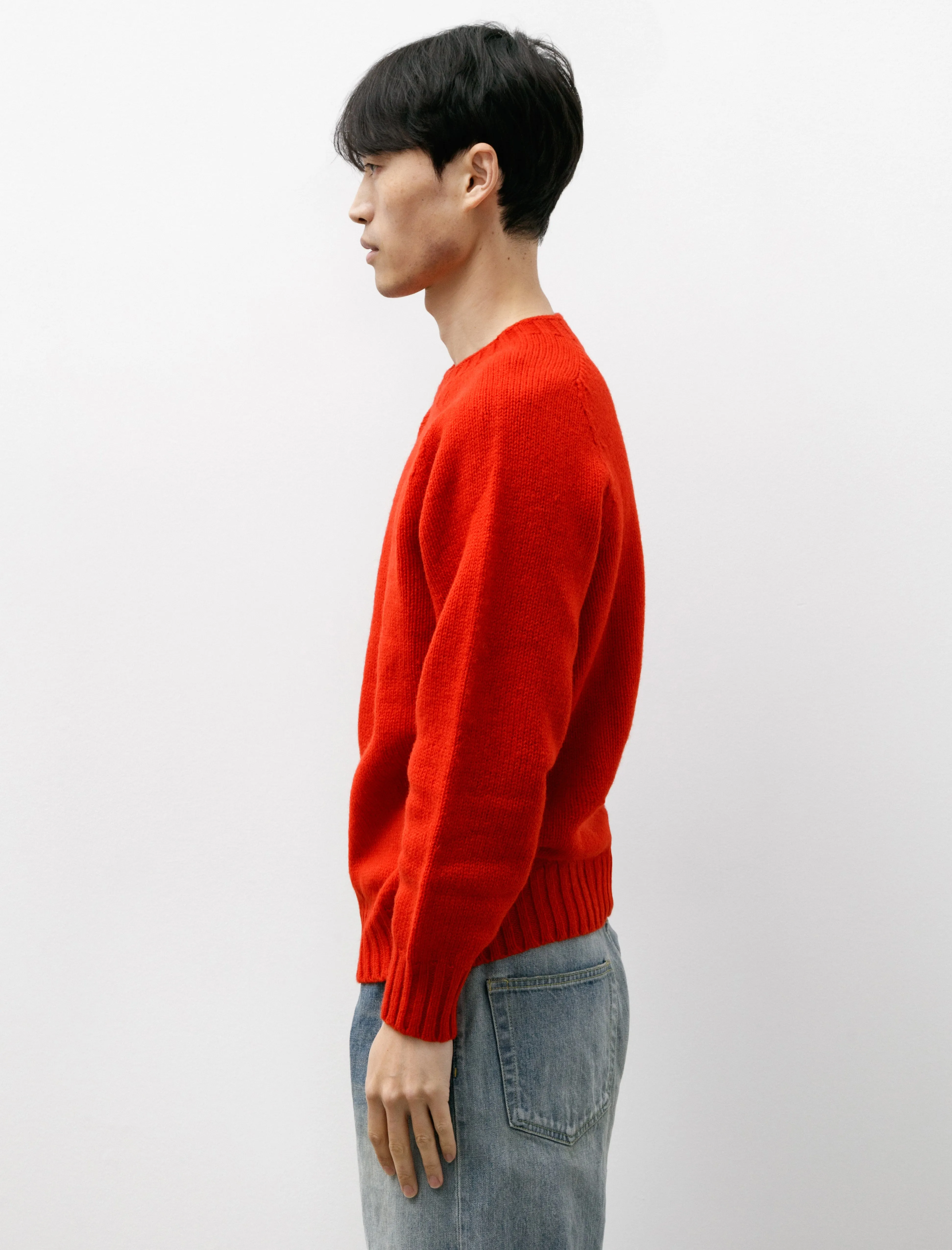 Boxy Space Knit Pullover Fire