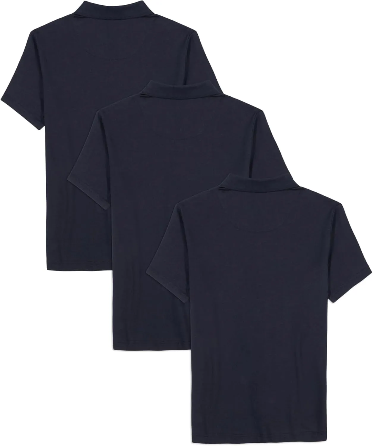 Boys' School Uniform Short Sleeve Soft Jersey Polo, Multipack