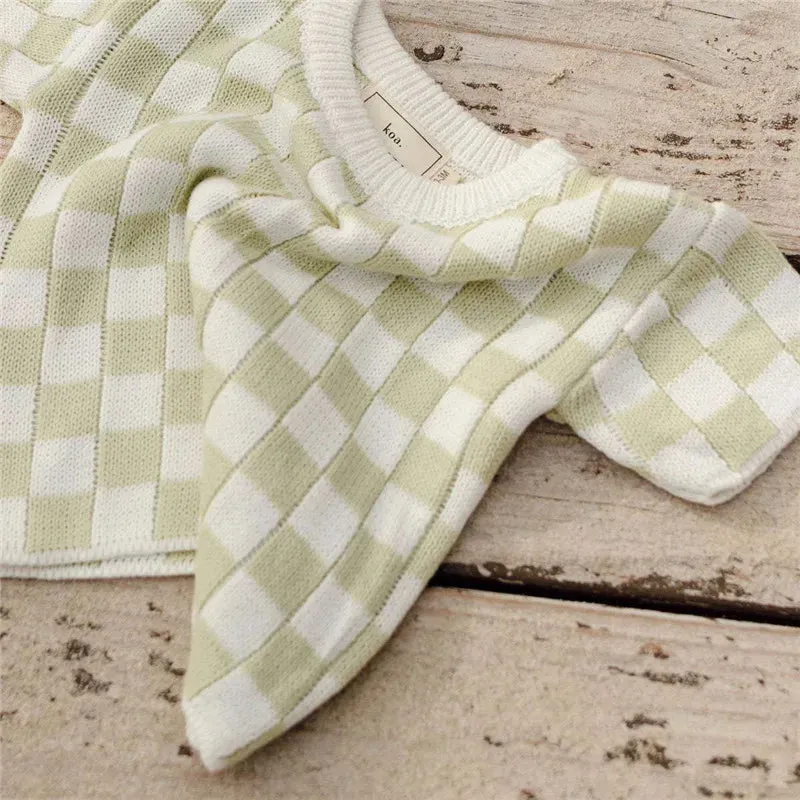 Checkered Casual Knitwear