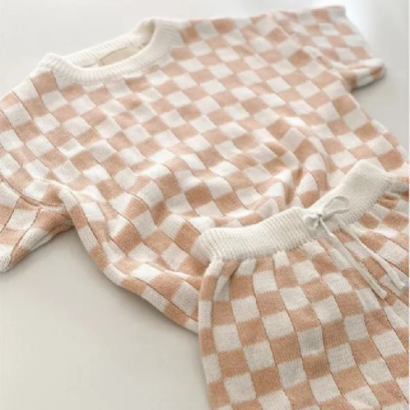 Checkered Casual Knitwear