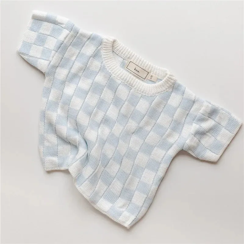 Checkered Casual Knitwear