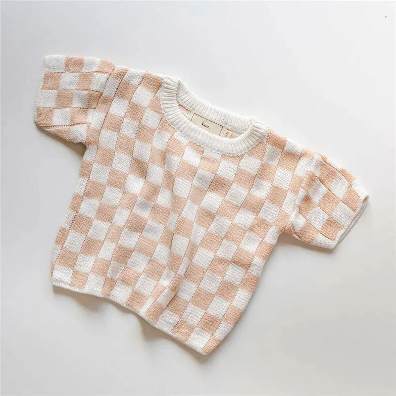 Checkered Casual Knitwear