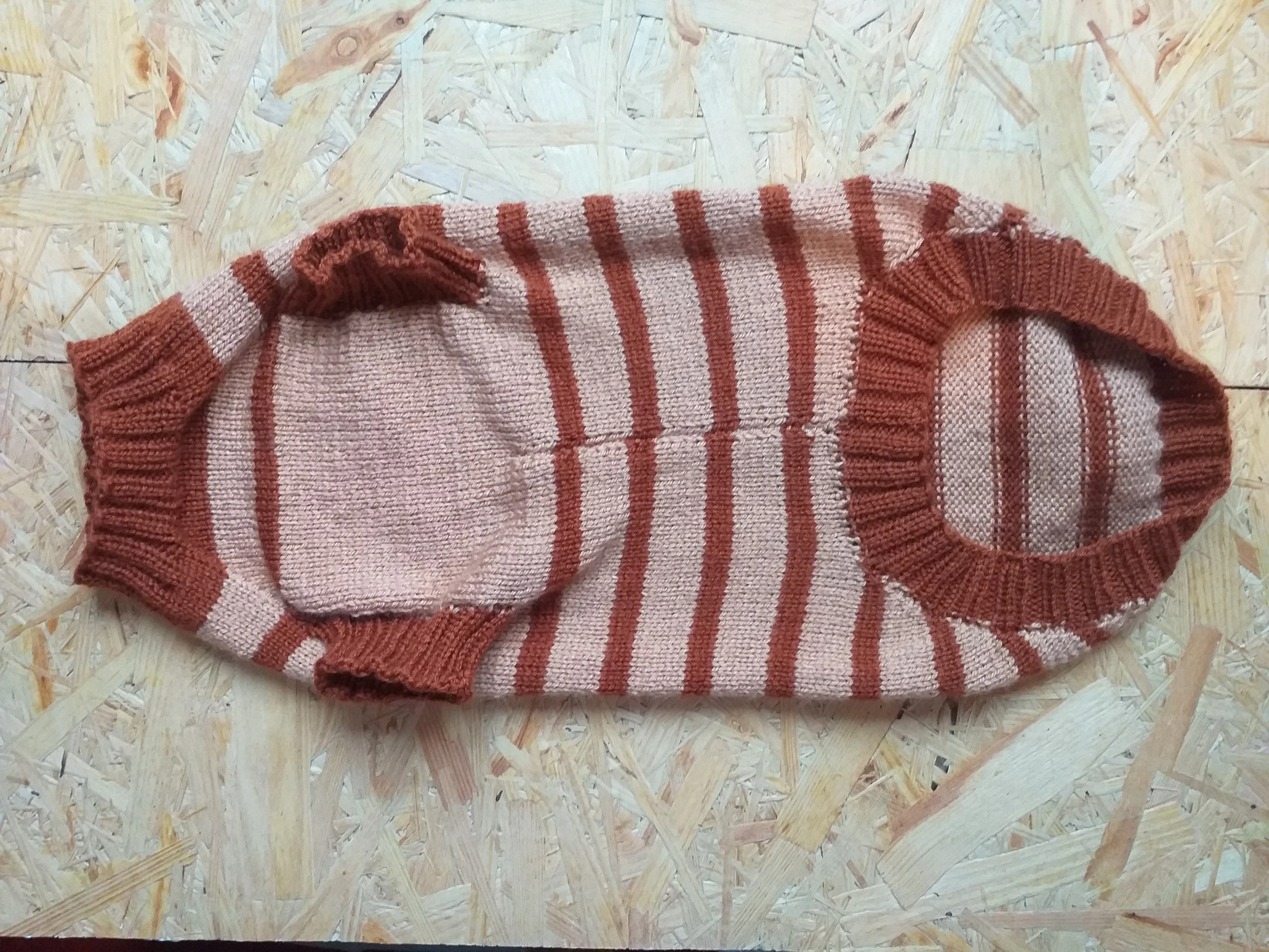 Clothing for dachshunds brown striped sweater for dachshunds