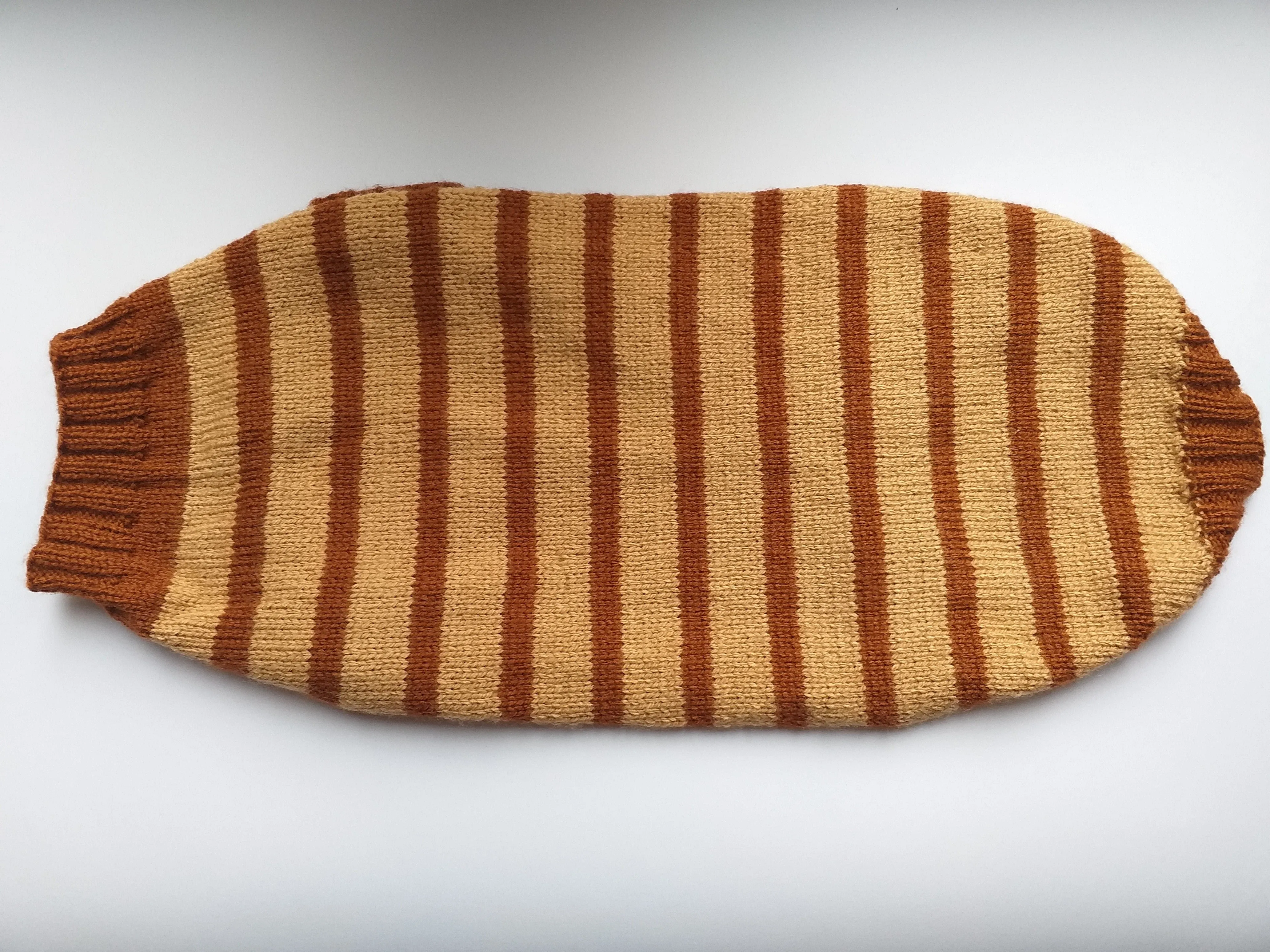 Clothing for dachshunds brown striped sweater for dachshunds