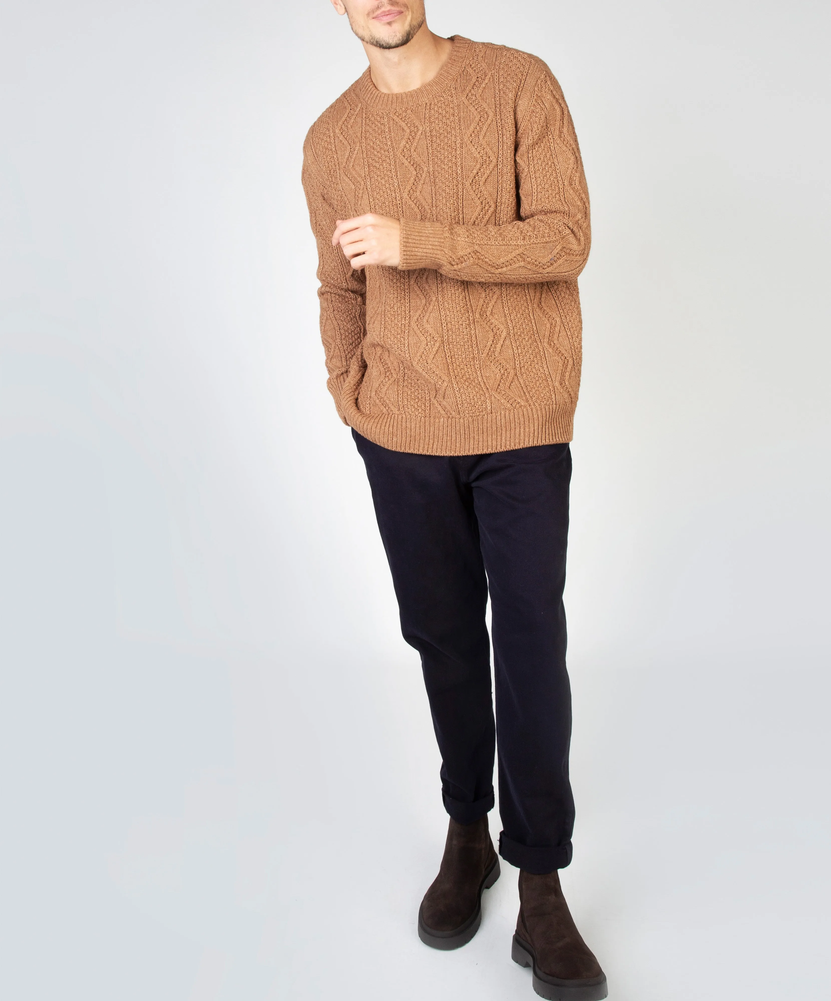 Cosan Crew Neck Sweater Nutmeg