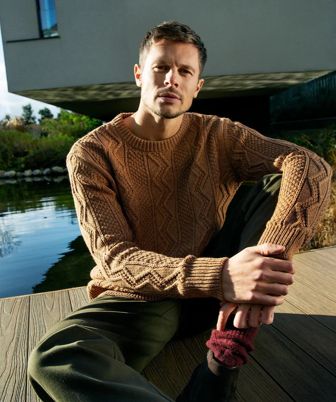 Cosan Crew Neck Sweater Nutmeg