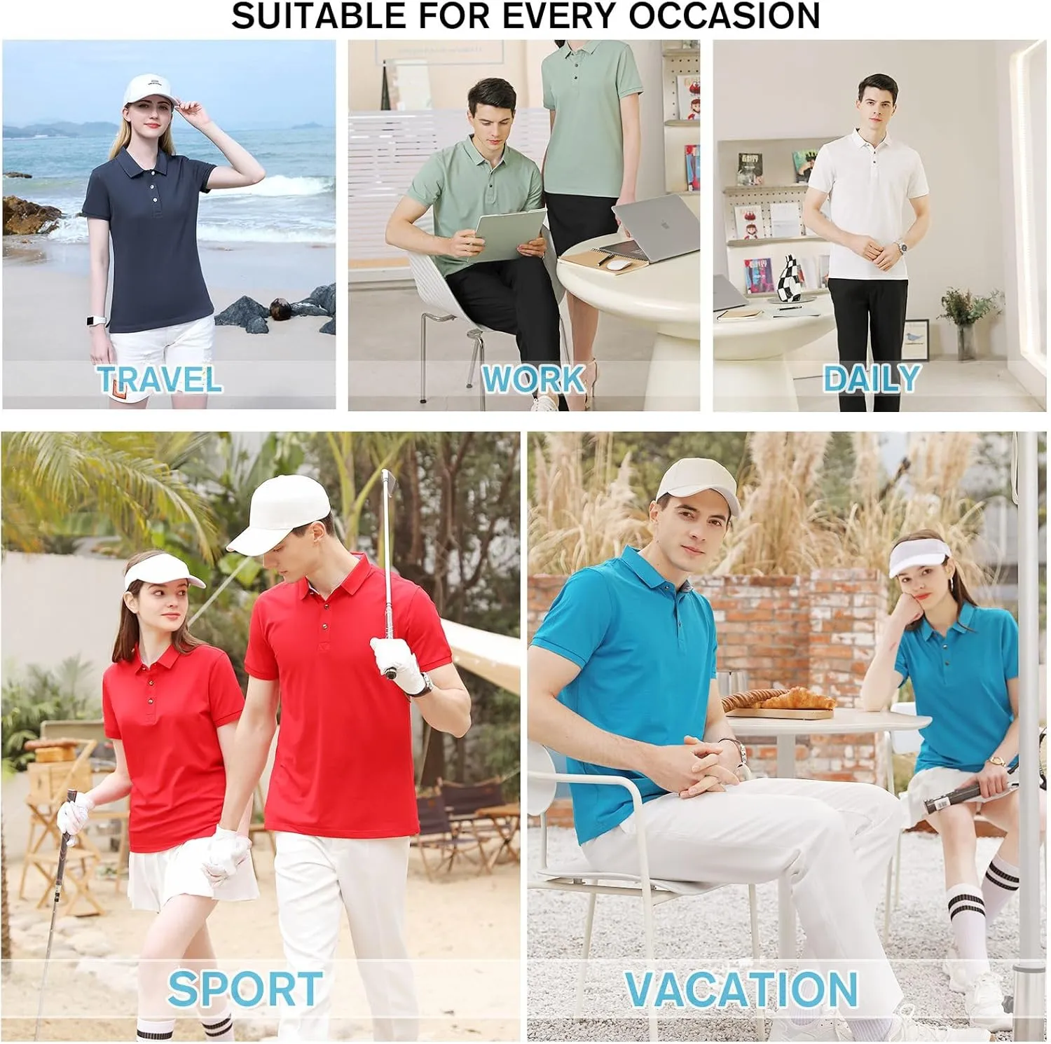 Custom Polo Shirt Design Your Own Text Logo Photo Name - Customized Personalized Polo Shirts for Men Women Front Back Print