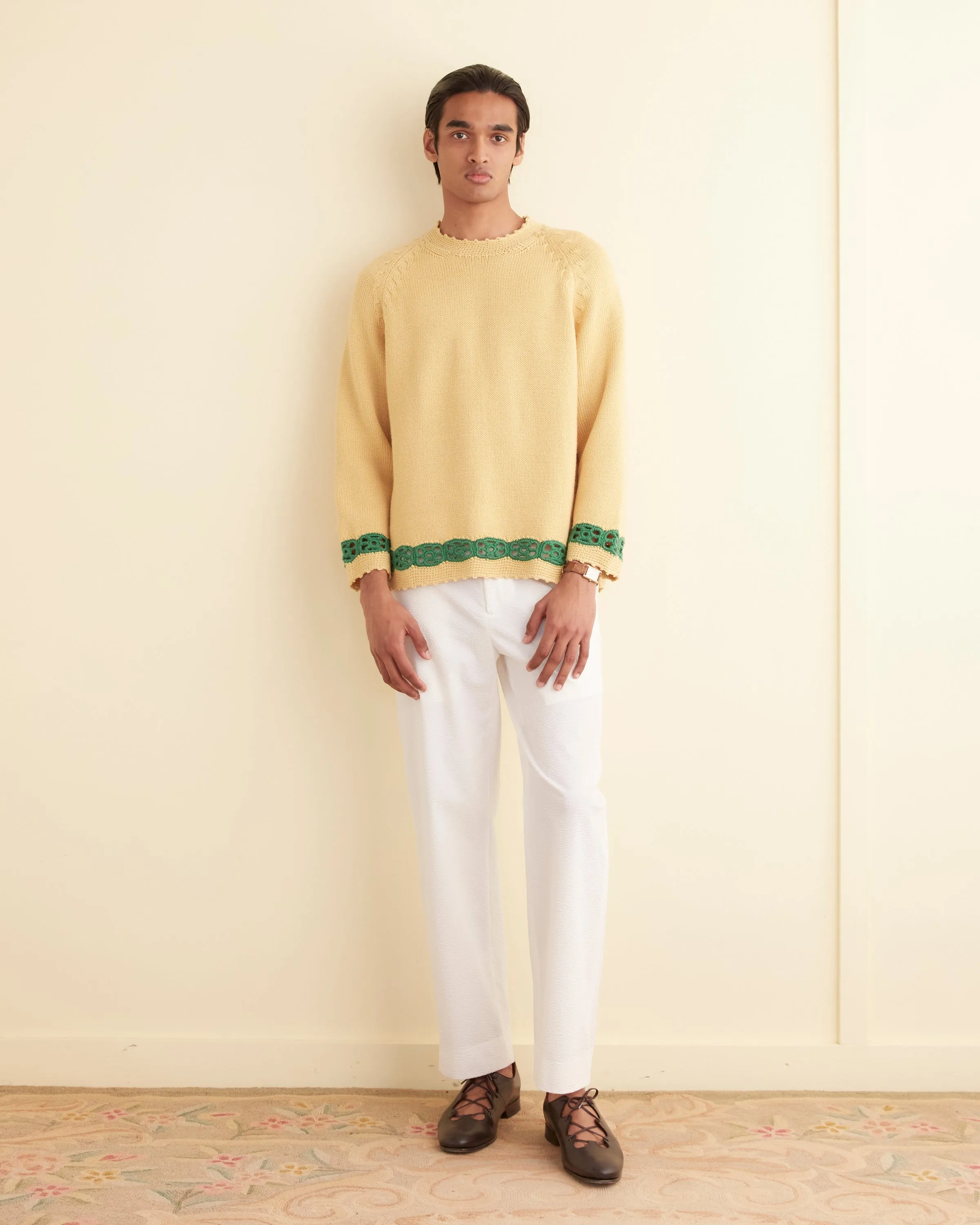 Daisy Garland Sweater - Yellow