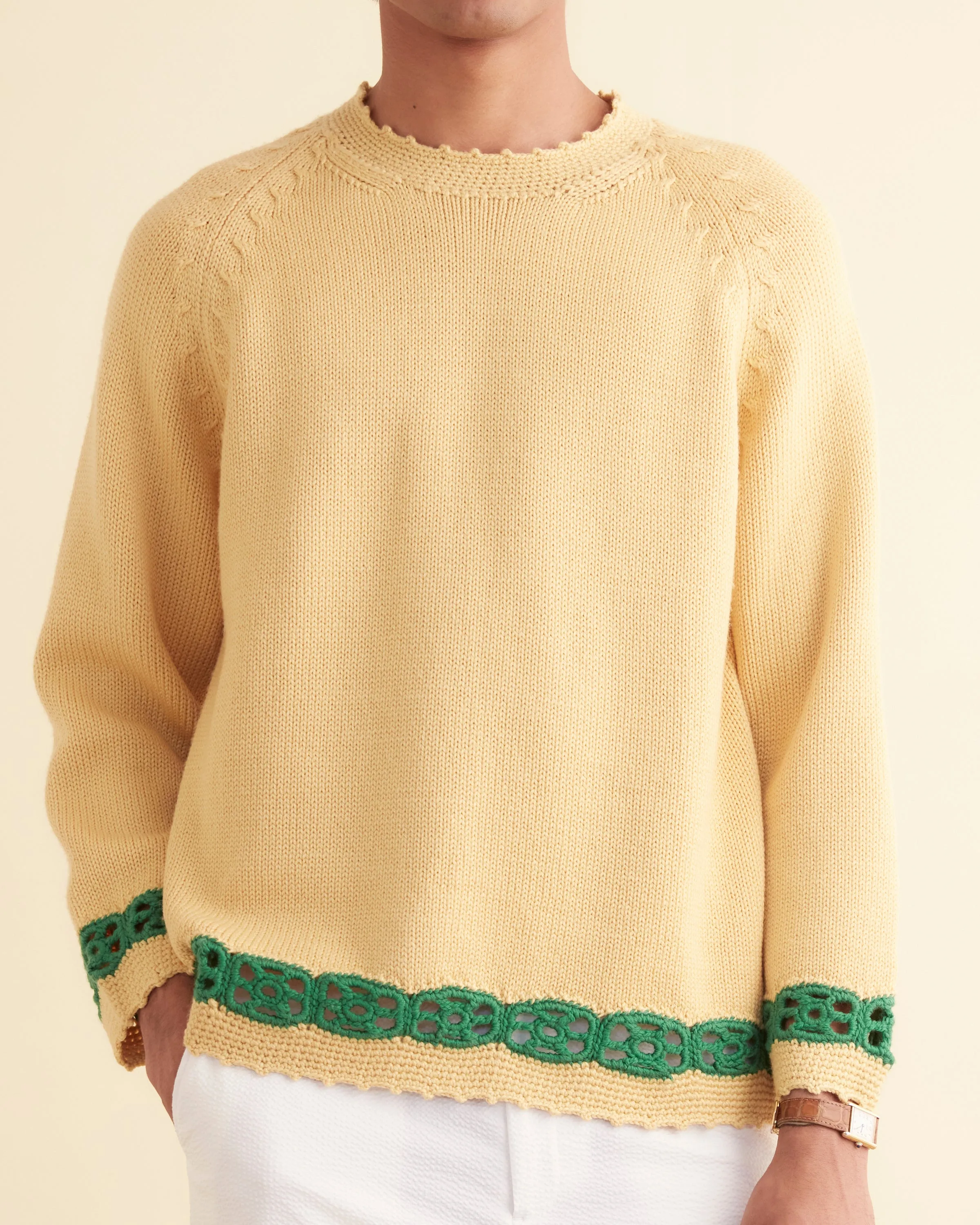 Daisy Garland Sweater - Yellow