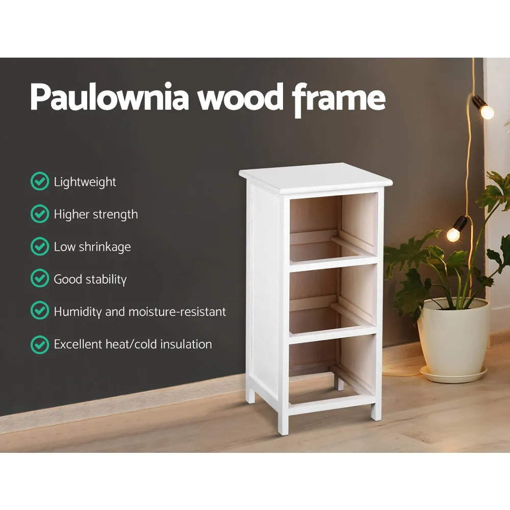 Durable 3-Drawer Bedside Table with Wall Mount - Artiss