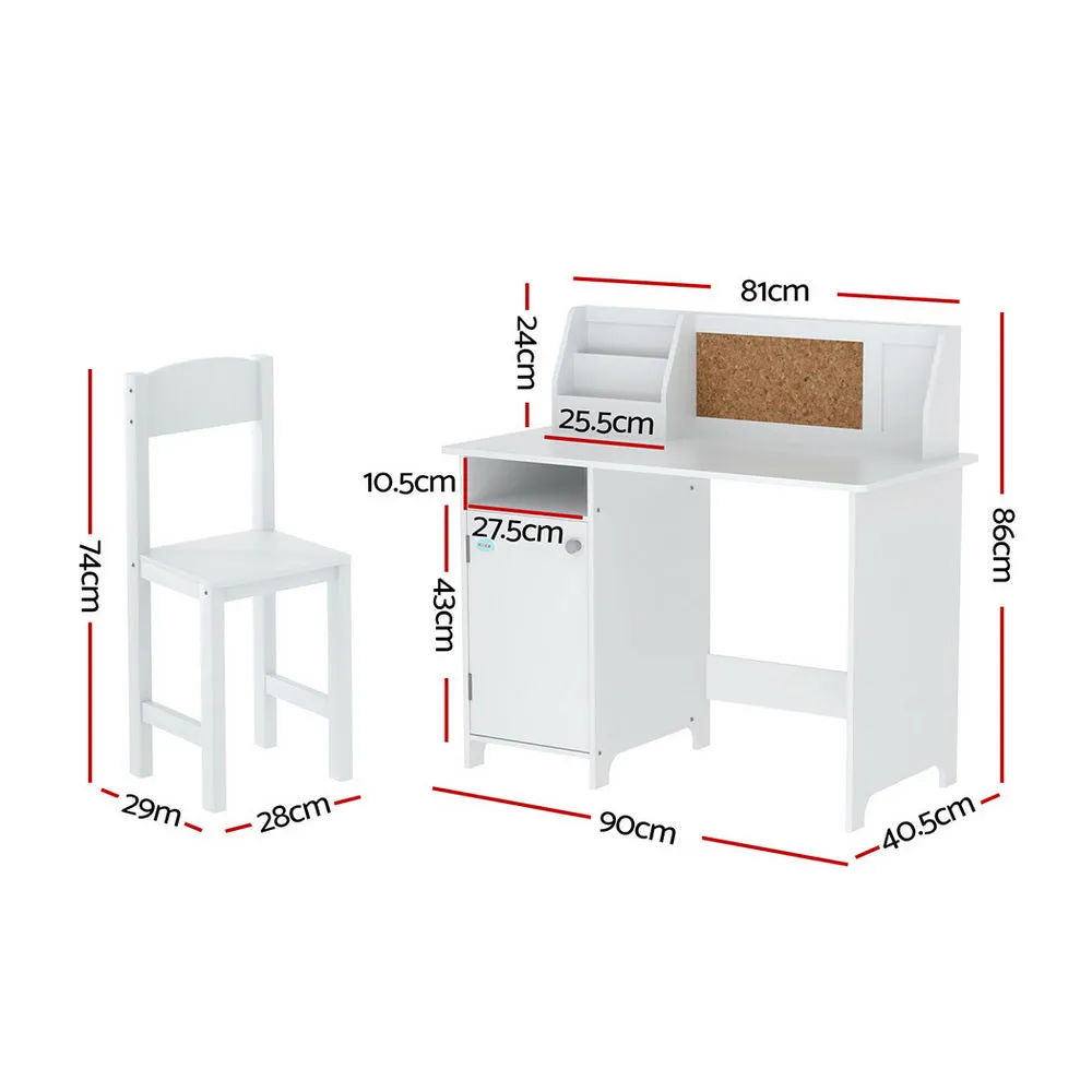 Durable Kids Table & Chair Set w/ Storage - Keezi