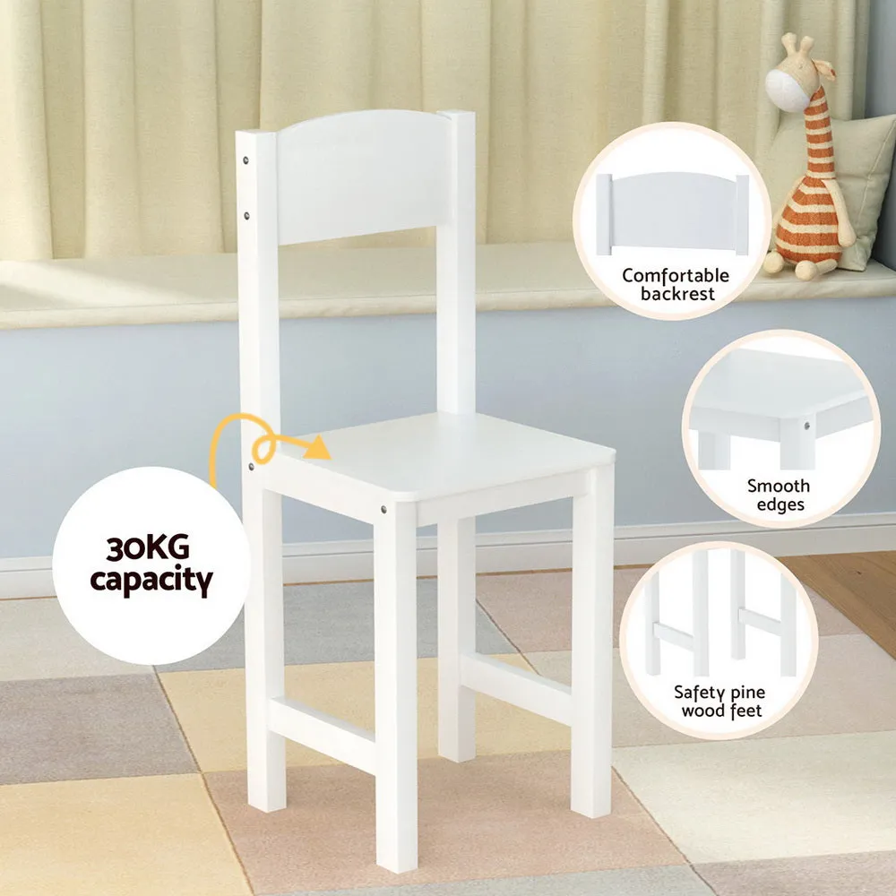 Durable Kids Table & Chair Set w/ Storage - Keezi