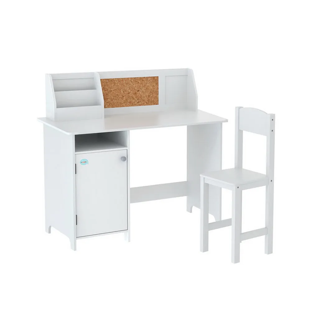 Durable Kids Table & Chair Set w/ Storage - Keezi