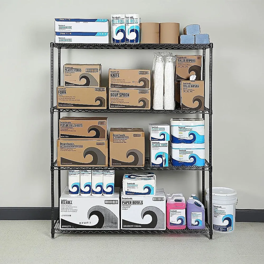 Durable Steel 4-Shelf Adjustable Storage Unit, 1500x350x1800mm