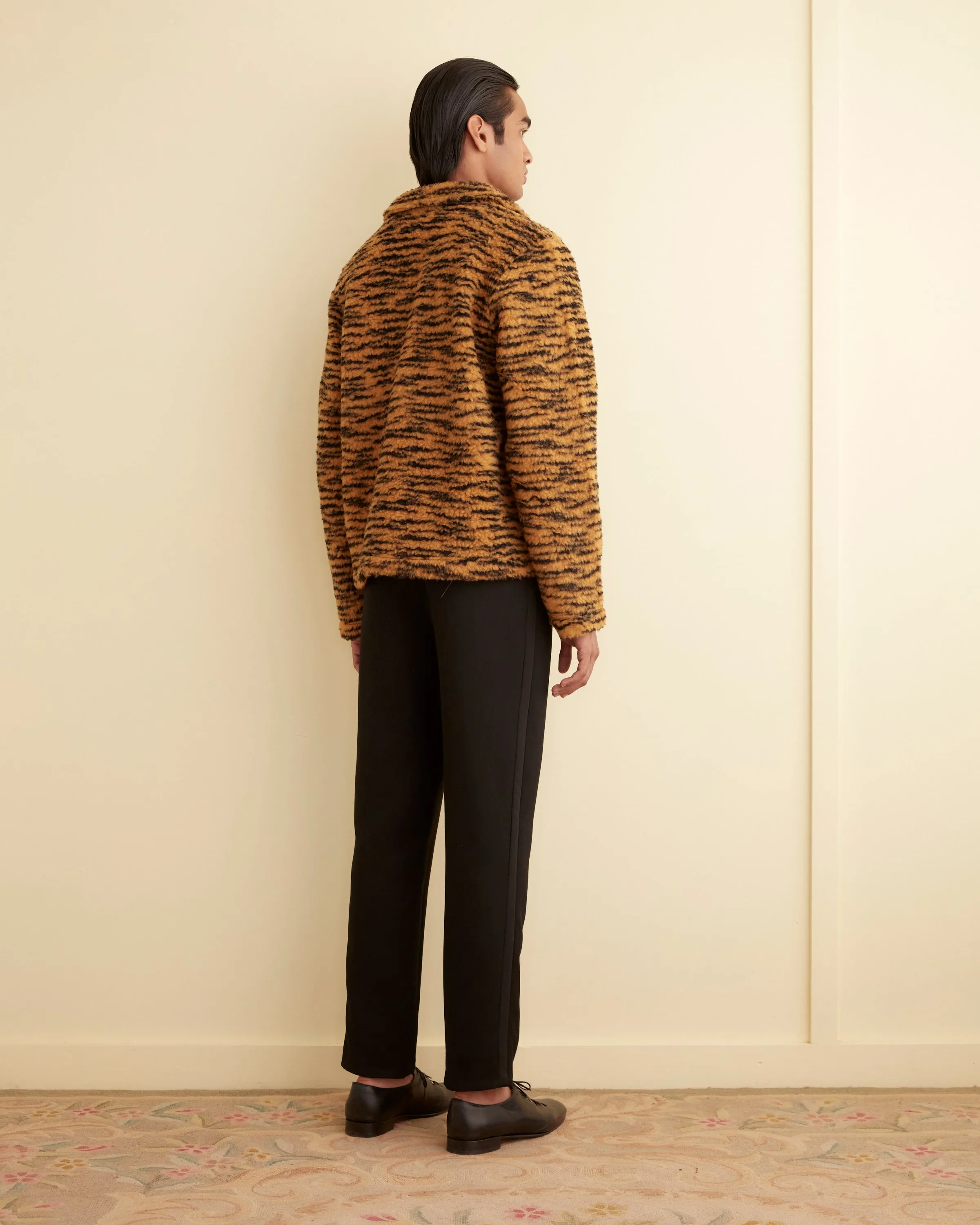 Fleece Tie-Up Pullover - Orange