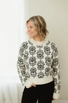 Floral Knit Sweater