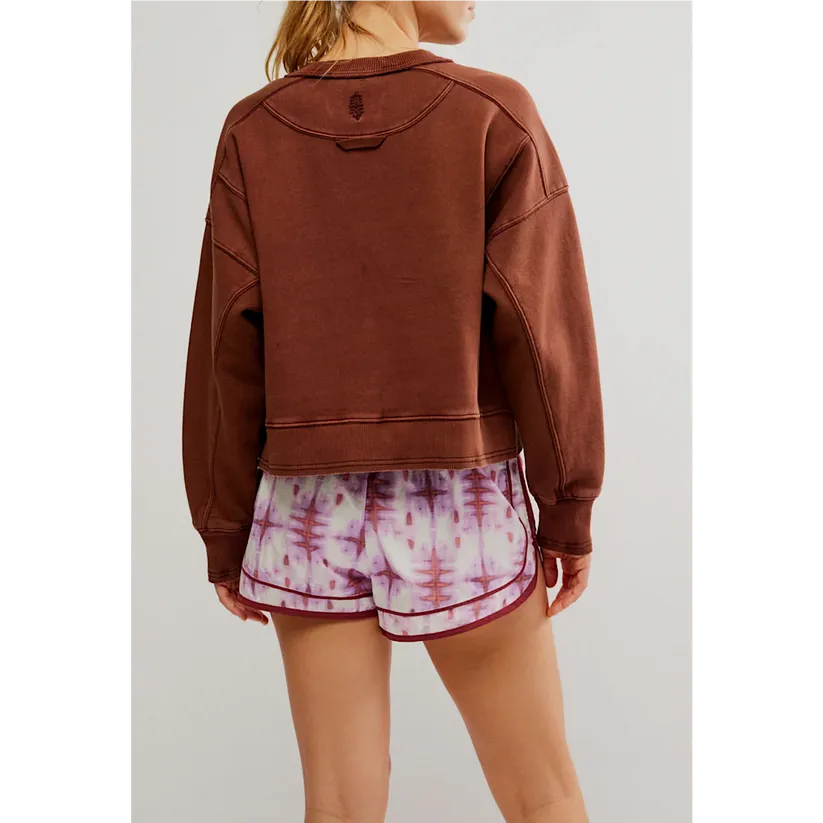 Free People Intercept Pullover - Argon Oil