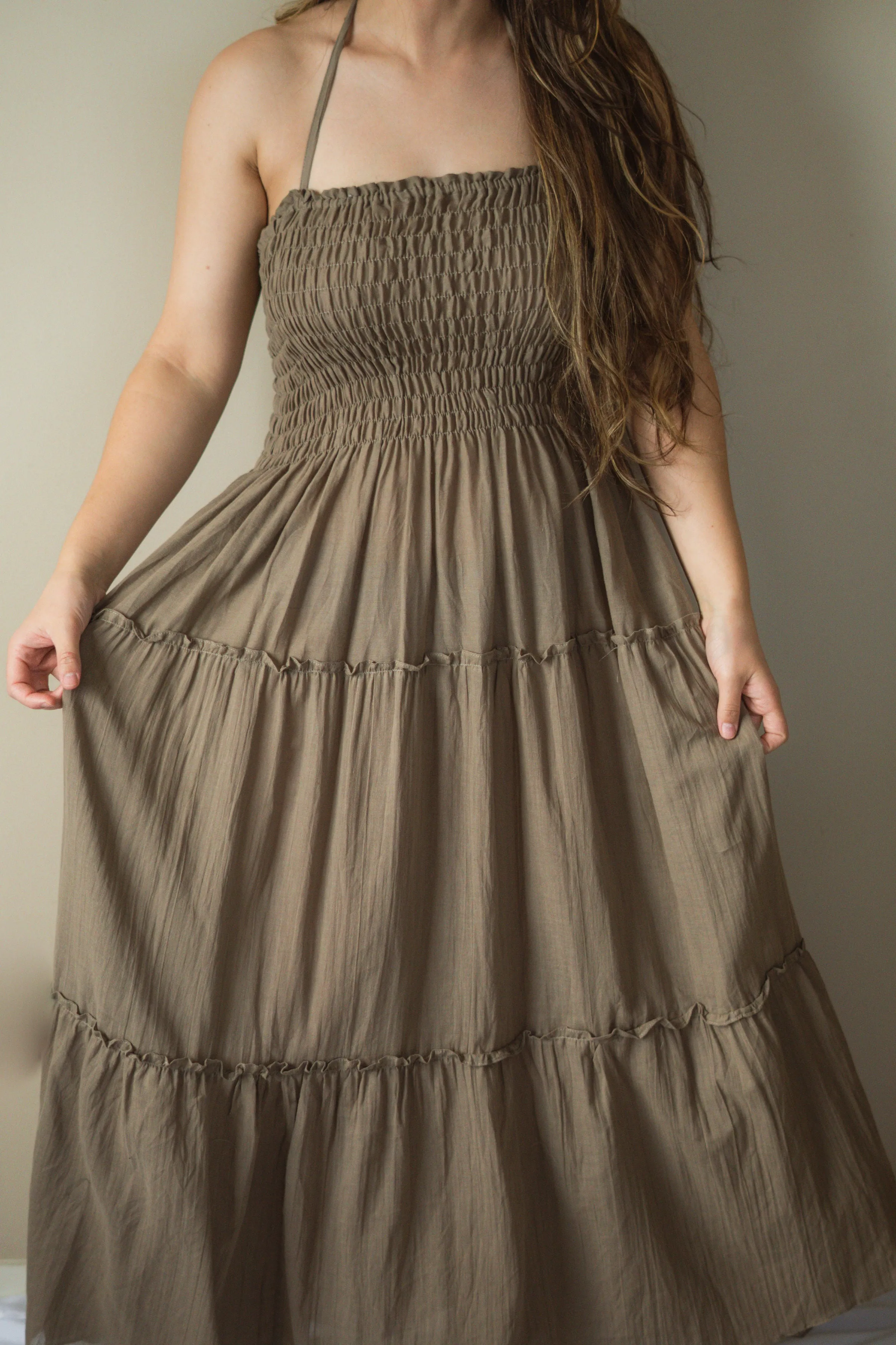 Freedom Shirred Maxi Dress