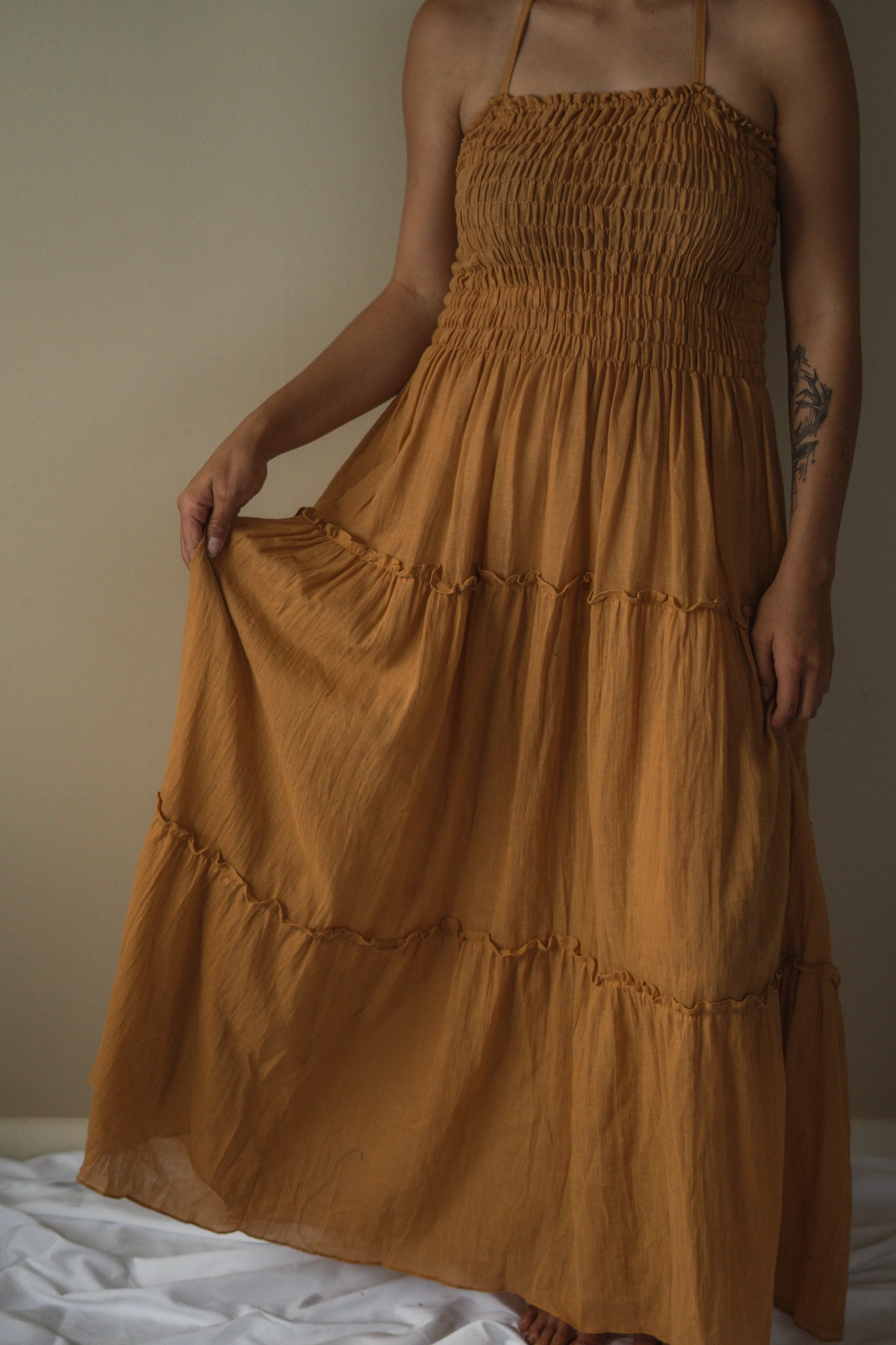 Freedom Shirred Maxi Dress