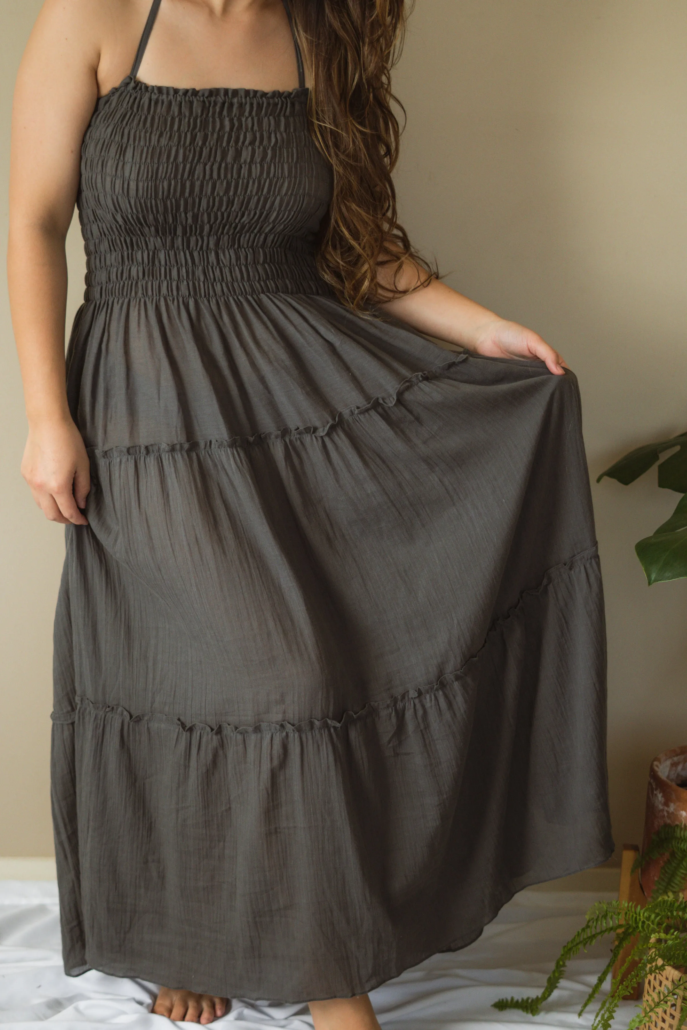 Freedom Shirred Maxi Dress