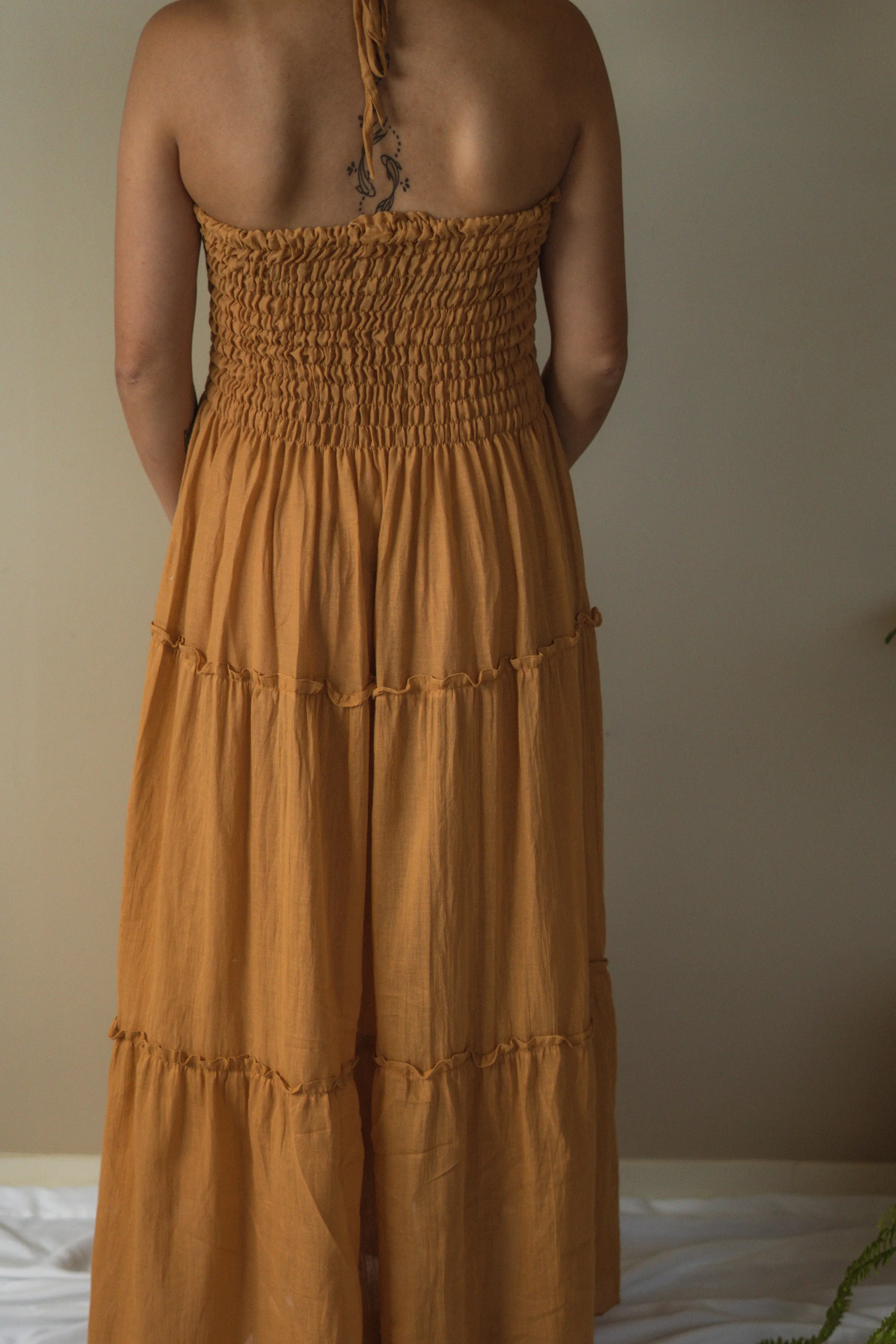 Freedom Shirred Maxi Dress