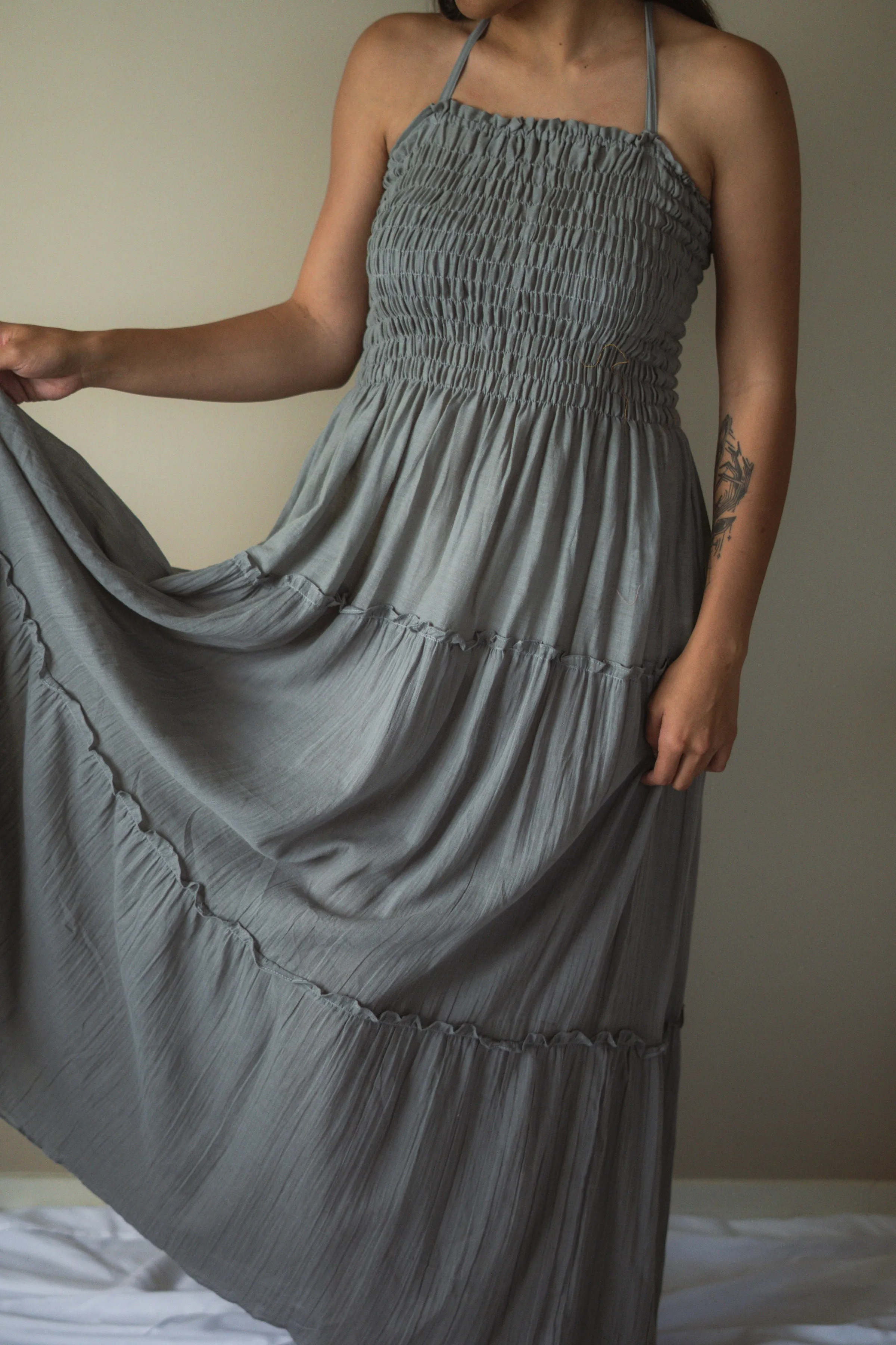 Freedom Shirred Maxi Dress