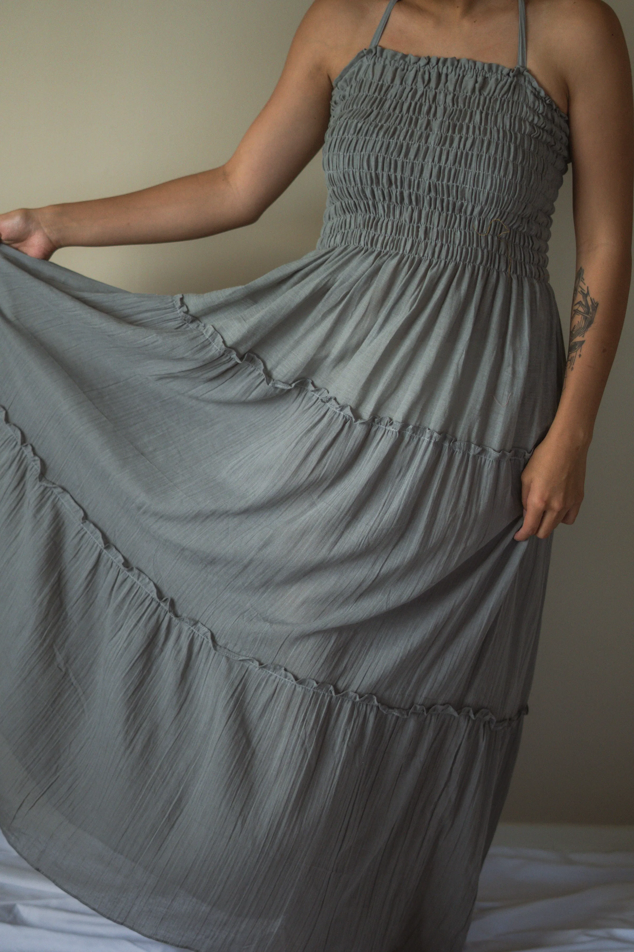 Freedom Shirred Maxi Dress