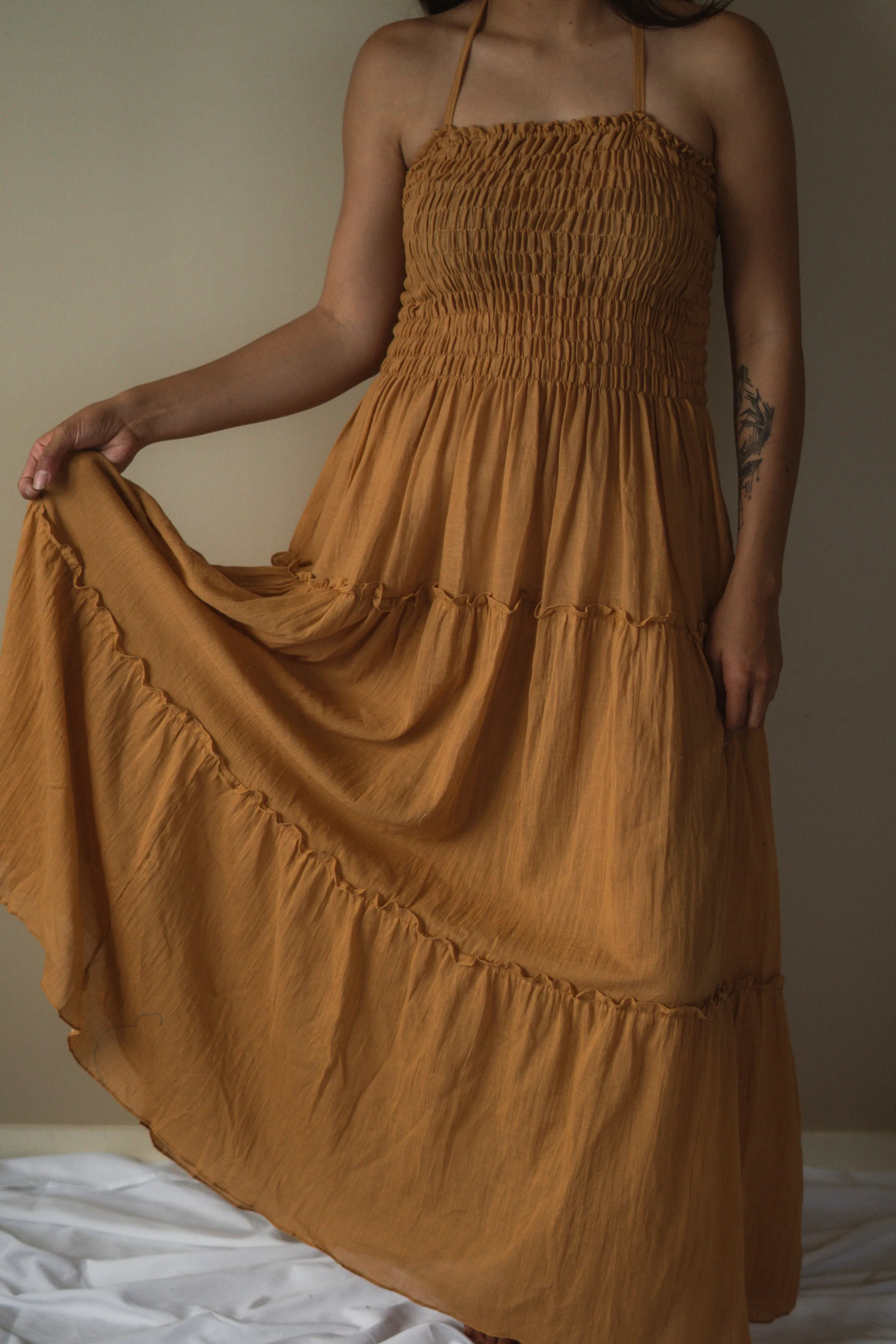 Freedom Shirred Maxi Dress