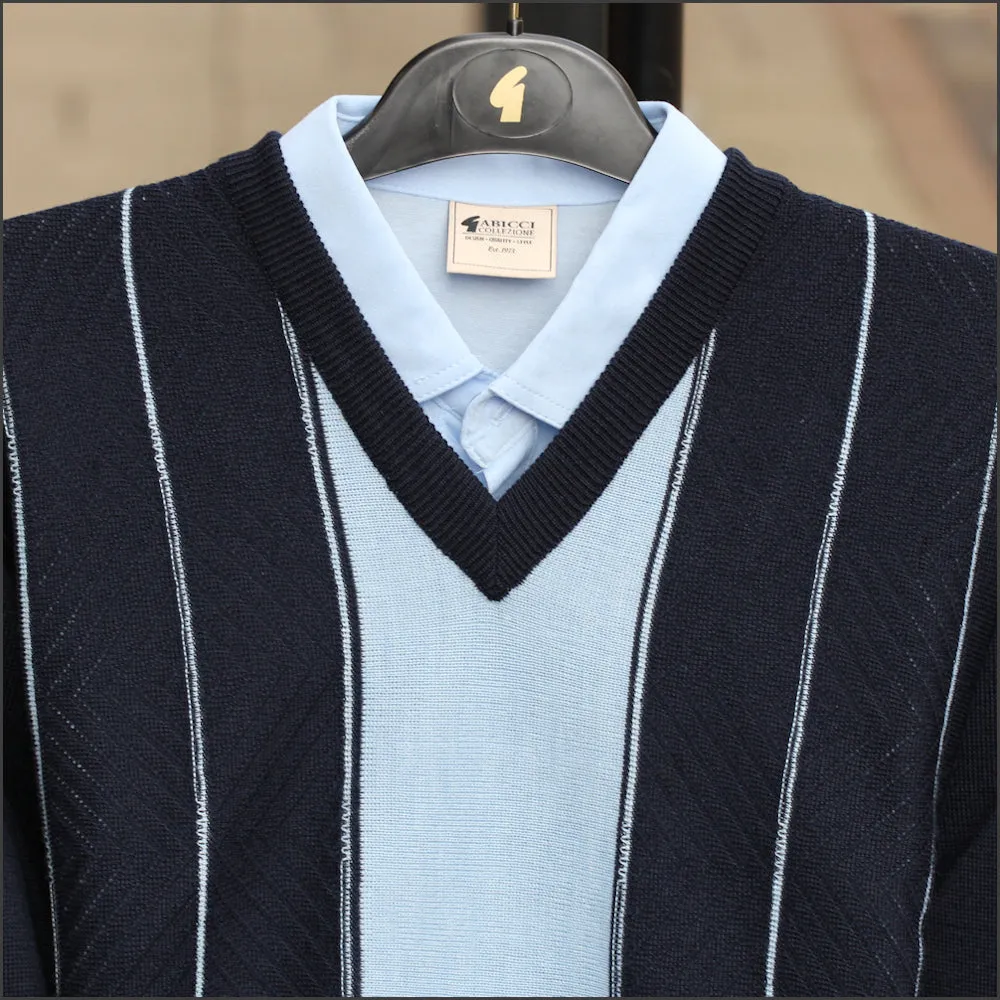 Gabicci M01 Navy V Neck^