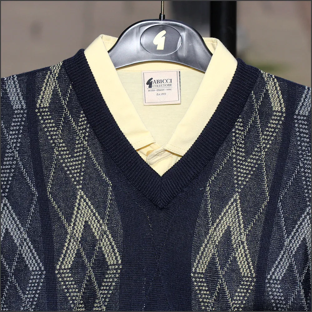 Gabicci M03 Navy V Neck^