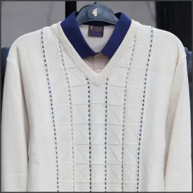 Gabicci M06 Ivory Patterned V Neck/