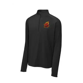 Ghost Peppers Combo Mark Black Embroidered 1/4 Zip Pullover