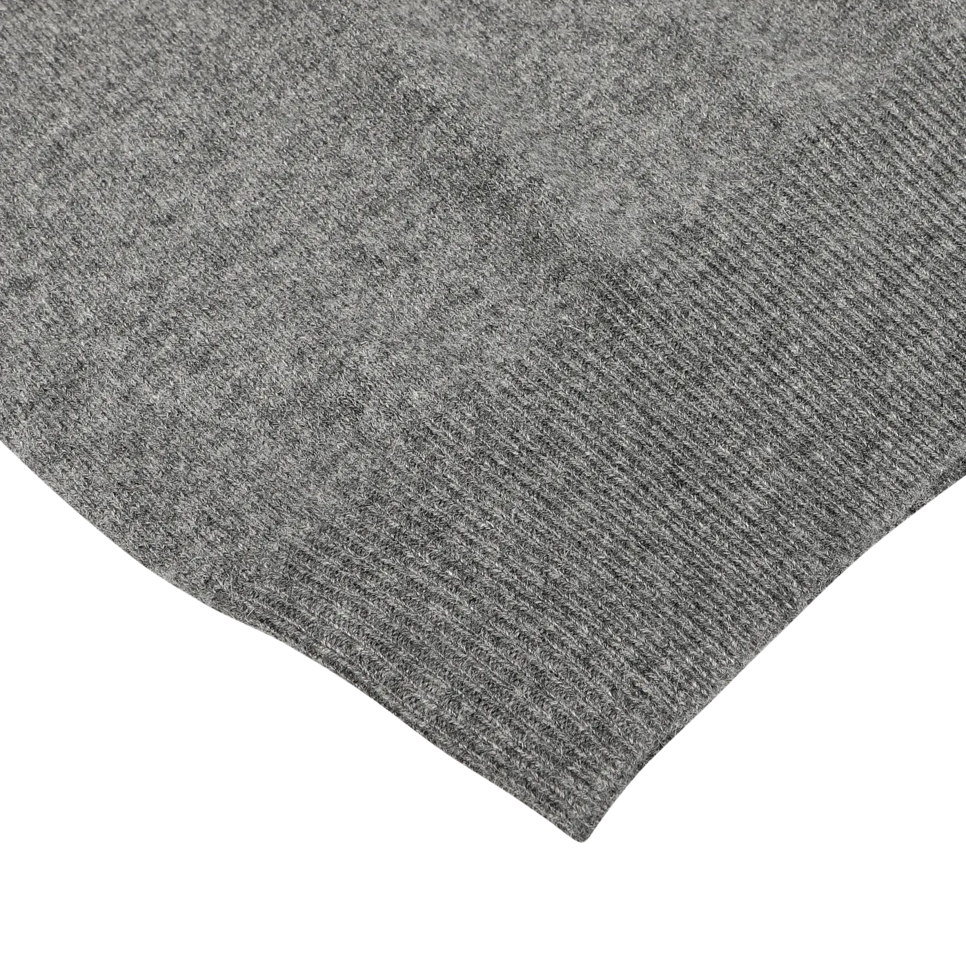 Grey Melange Wool Cashmere 1/4 Zip Sweater