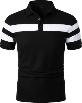 HOOD CREW Mens Short Sleeve Polo Shirts Stylish Design Summer T Shirt
