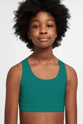 Jade Green UV 50  Stella Seamless Racerback Sports Bra Crop Top - Kids