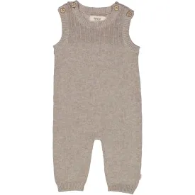 Knit Romper Vigge - warm grey melange