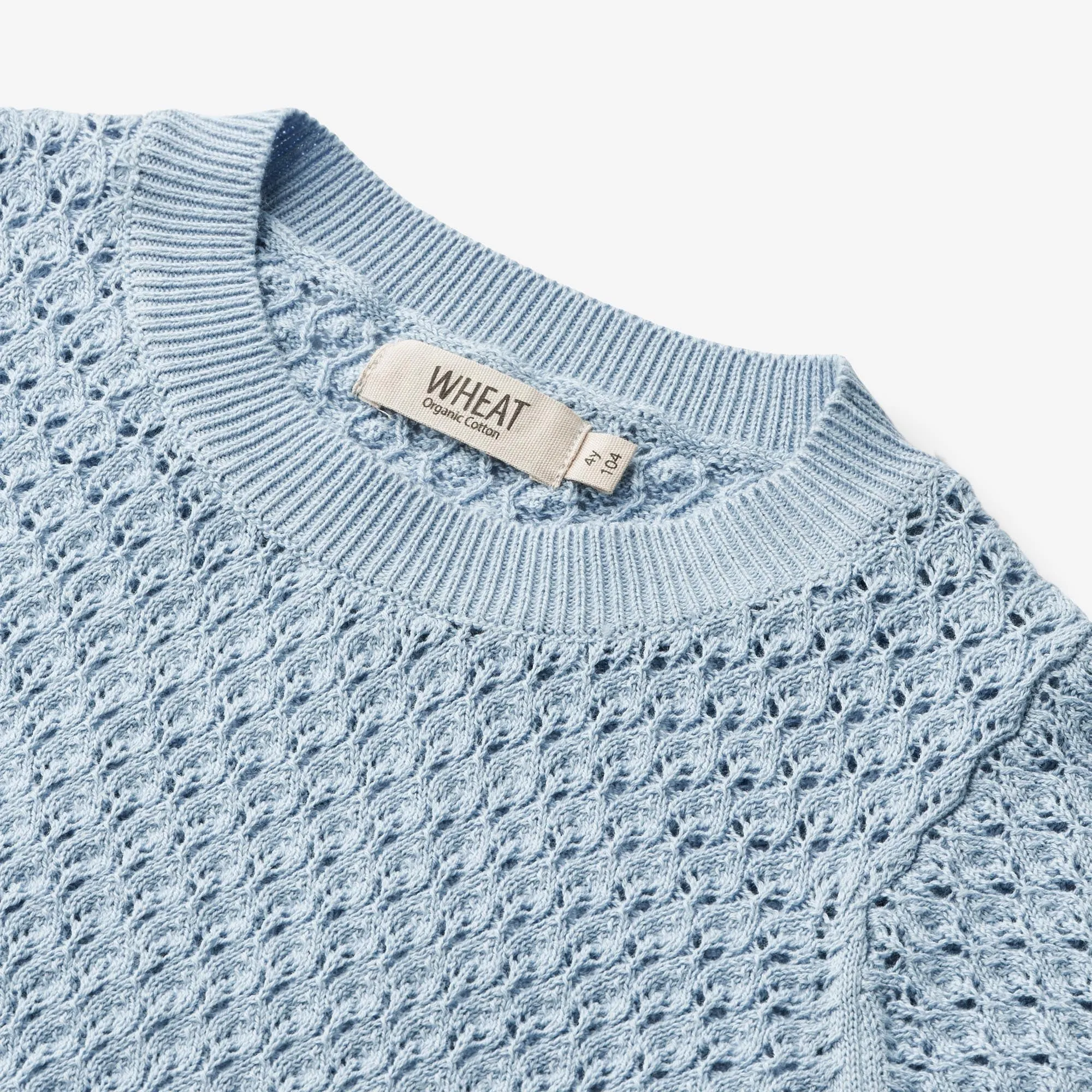 Knit Top S/S Alva - blue summer