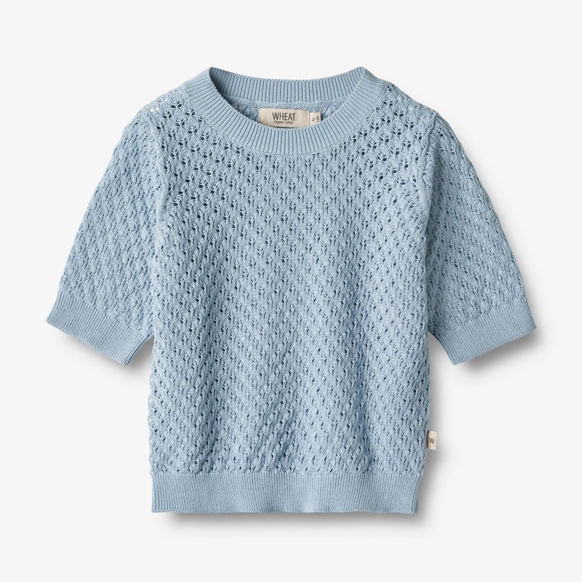 Knit Top S/S Alva - blue summer